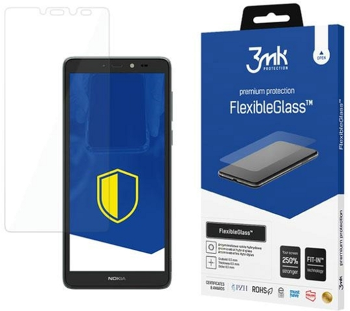 Szkło hybrydowe 3MK FlexibleGlass dla Nokia C2 2nd Edition (5903108466868) - obraz 1