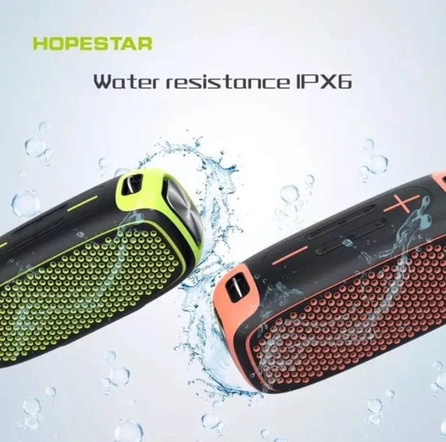 Портативна бездротова колонка Bluetooth Hopestar A30 pro |BT5.0, 55W, TWS, AUX/TF/USB, 5h, IPX6| Black-Orange - зображення 2