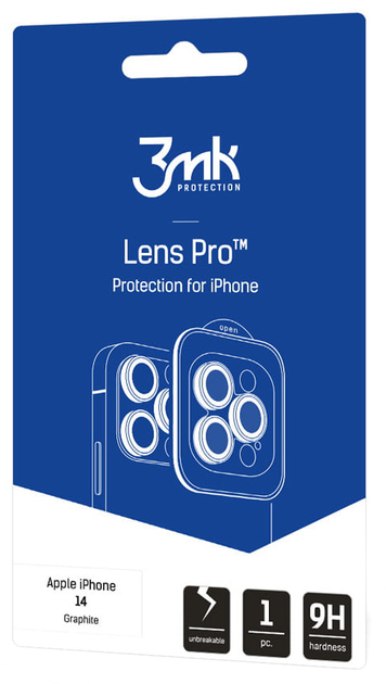 Захисне скло 3MK Lens Protection Pro для камери iPhone 14 з монтажною рамкою (5903108484091) - зображення 4