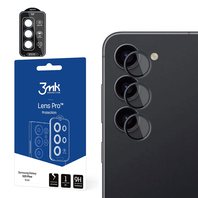Захисне скло 3MK Lens Protection Pro для камери Samsung Galaxy S23+ з монтажною рамкою (5903108498425) - зображення 1