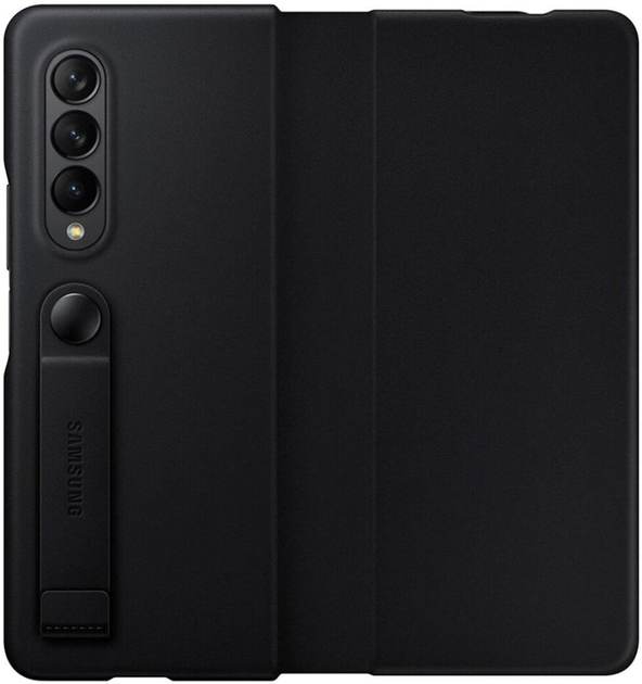 Чохол-книжка Samsung Leather Flip Cover для Galaxy Z Fold 3 Чорний (8806092632950) - зображення 1