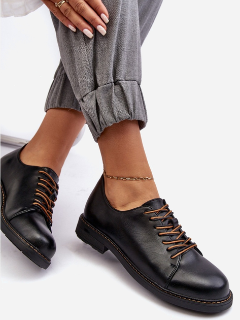 Buty derby damskie Vinceza Nakera 36 Czarne (5905677937329) - obraz 3