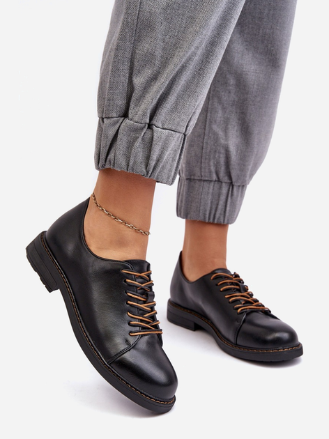 Buty derby damskie Vinceza Nakera 36 Czarne (5905677937329) - obraz 5