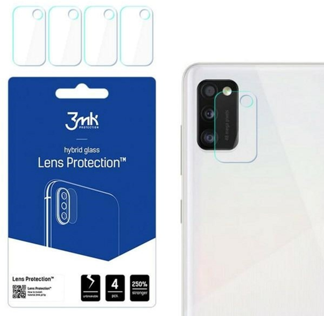 Комплект захисних стекол 3MK Lens Protect для камери Samsung Galaxy A41 4 шт - зображення 1