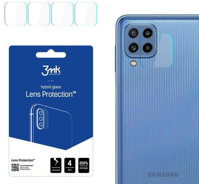 Комплект захисних стекол 3MK Lens Protect для камери Samsung Galaxy M23 5G 4 шт - зображення 1