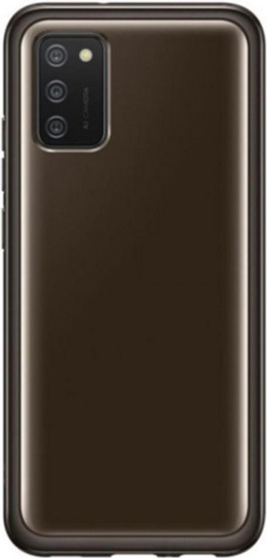 Etui plecki Samsung Soft Clear Cover do Galaxy A03s Black (8806092752993) - obraz 1