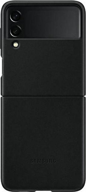 Чохол-книжка Samsung Flap Leather Cover для Galaxy Z Flip 3 Чорний (8806092632974) - зображення 1
