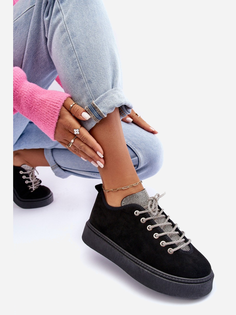 Sneakersy damskie na platformie Ecea 38 Czarne (5905677931211) - obraz 4