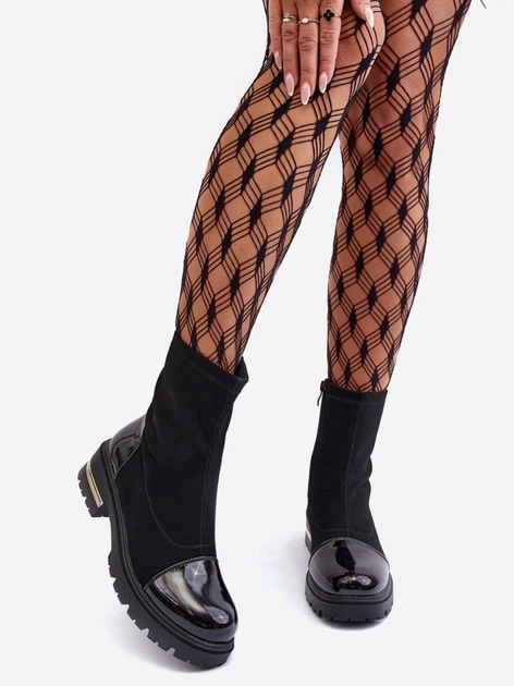 Жіночі ботильйони Shendete 41 Чорні (5905677922318) - зображення 5