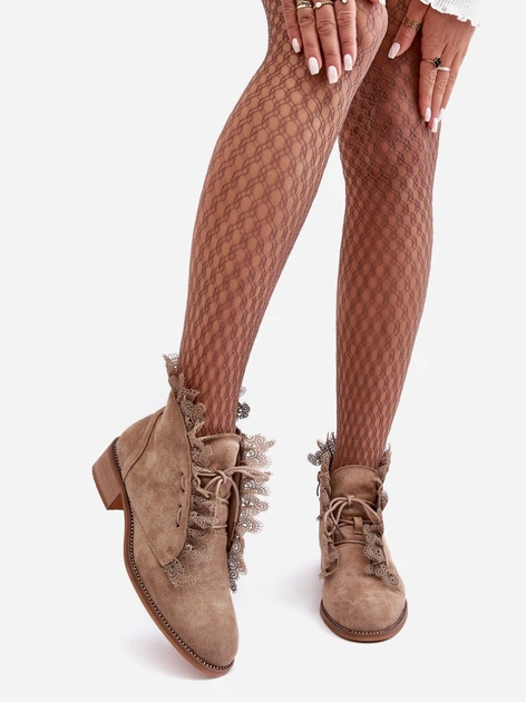 Trzewiki damskie niskie Klemovia 39 Beżowe (5905677934533) - obraz 4