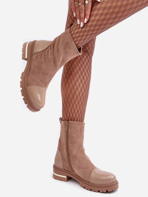 Жіночі ботильйони Shendete 40 Бежеві (5905677933949) - зображення 6