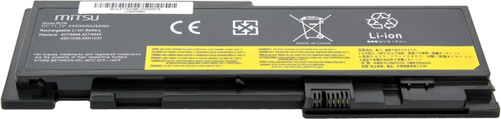 Bateria Mitsu do laptopów Lenovo ThinkPad T420s 11,1 V 4400 mAh (5BM241-BC/LE-T420S) - obraz 3
