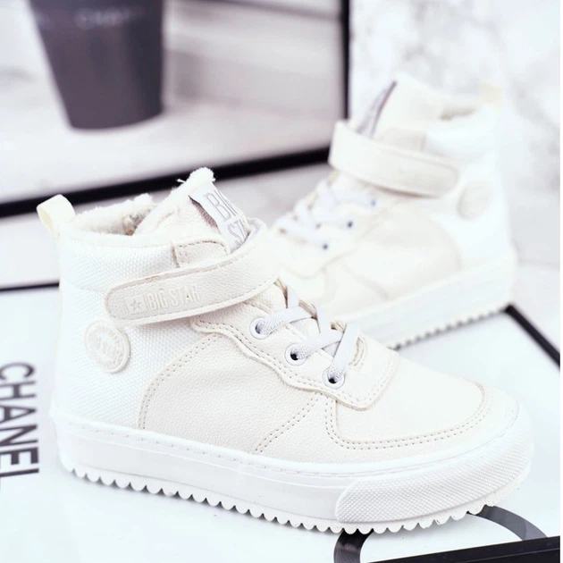 Trampki dziecięce dla dziewczynki ocieplane Big Star GG374041 35 Białe (5900714291815) - obraz 3