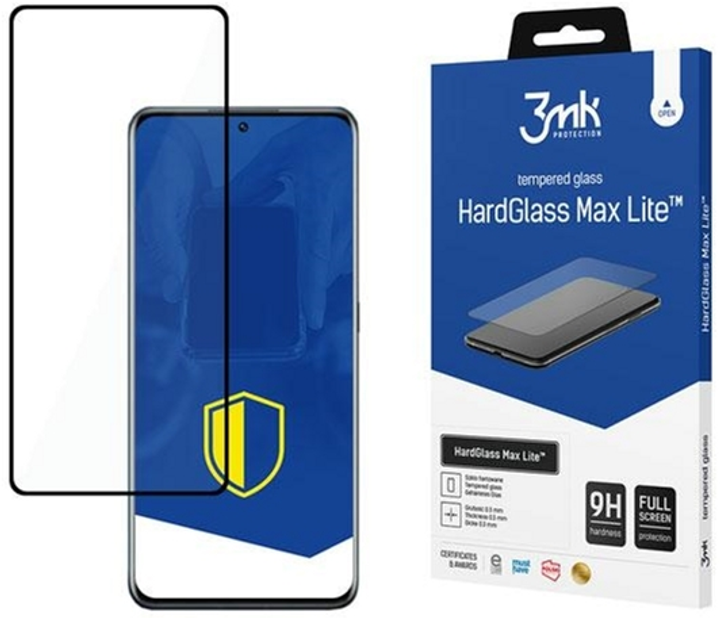Захисне скло 3MK HardGlass Max Lite для Xiaomi 12/12X (5903108486064) - зображення 1