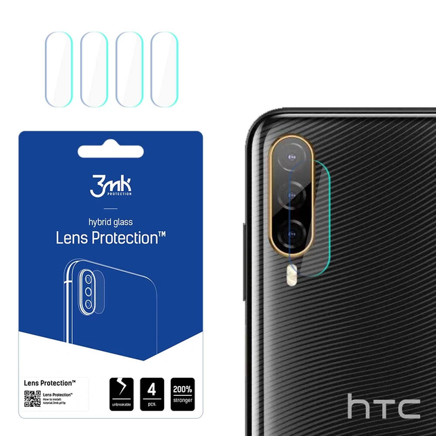 Комплект захисного скла 3MK Lens Protection для камери HTC Desire 21 Pro 5G 4 шт (5903108489454) - зображення 1