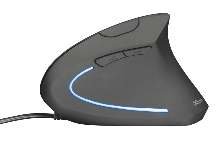 Миша Trust Verto Ergonomic, Black, USB, оптична, 1000/1600 dpi, в ергономічному вертикальному виконанні, 6 кнопок, світлодіодне блакитне підсвічування, 1.5 м (22885) - Фото 2 Миша Trust Verto Ergonomic, Black, USB, оптична, 1000/1600 dpi, в ергономічному вертикальному виконанні, 6 кнопок, світлодіодне блакитне підсвічування, 1.5 м (22885) - зображення 2