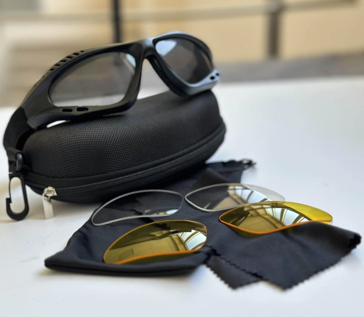Тактична маска - окуляри Tactic балістична маска revision захисні окуляри зі змінними лінзами Чорний (tac-mask-black) - зображення 1