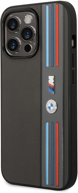 Панель BMW IML Tricolor Stripe для Apple iPhone 14 Pro Max Чорний (3666339067717) - зображення 1