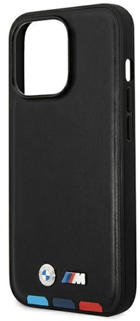 Панель BMW Leather Stamp Tricolor Magsafe для Apple iPhone 14 Pro Чорний (3666339089320) - зображення 3