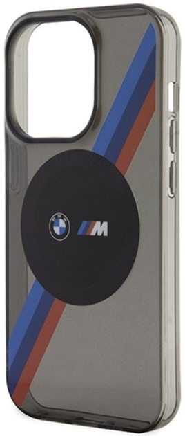 Панель BMW Tricolor Stripes MagSafe для Apple iPhone 14 Pro Cірий (3666339122287) - зображення 3