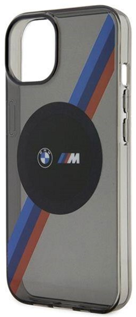 Etui plecki BMW MagSafe Tricolor Stripes do Apple iPhone 14 Grey (3666339122263) - obraz 1
