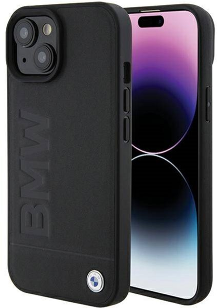 Etui plecki BMW MagFase Signature Imprint do Apple iPhone 14 Black (3666339072186) - obraz 1