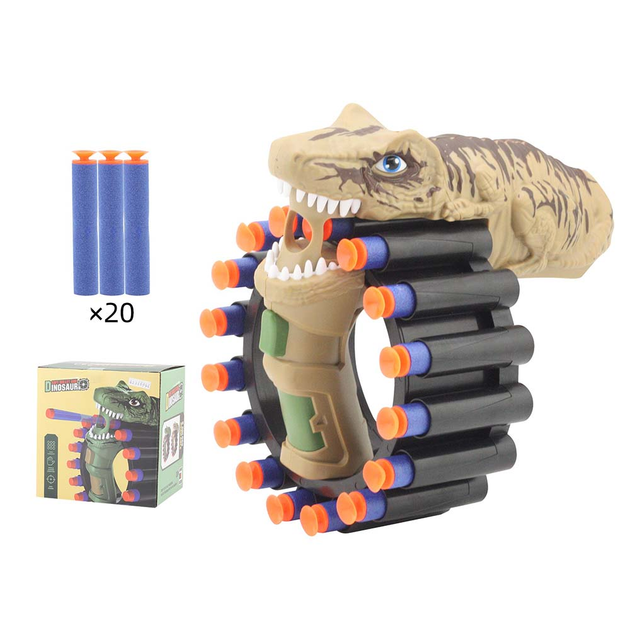 Детский пистолет A-Toys AK-9218A динозавр, стреляющий мягкими пульками ...