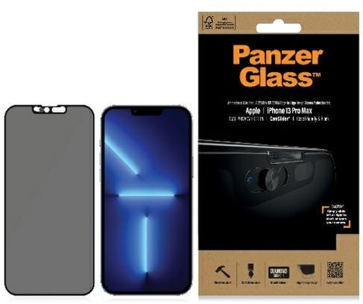 Захисне скло Panzer Glass E2E Microfracture для Apple iPhone 13 Pro Max конфіденційне - зображення 1