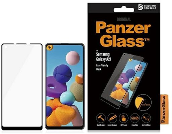 Захисне скло Panzer Glass E2E Regular для Samsung Galaxy A21 SM-A215 антибактеріальне - зображення 1