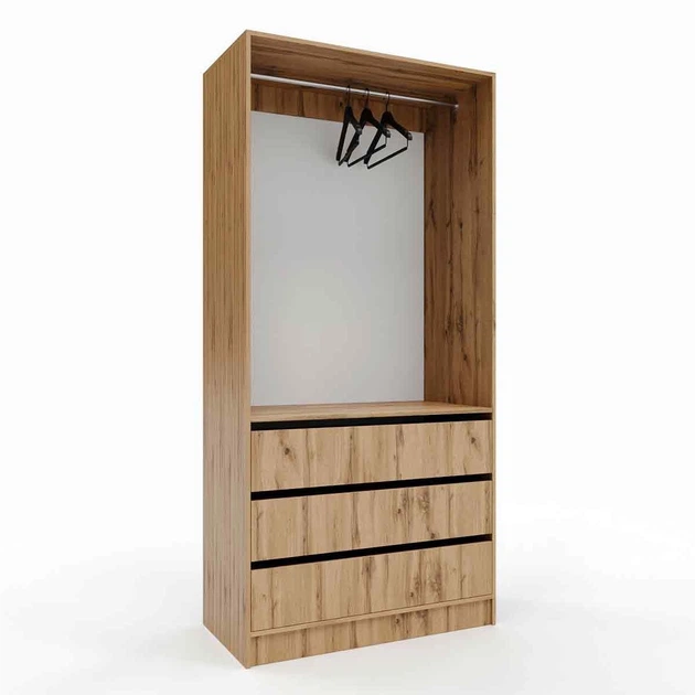 Гардеробна шафа MEBLIUS ПГ-1 Дуб Аппалачi 700х500х2100 - Фото 1 Гардеробна шафа MEBLIUS ПГ-1 Дуб Аппалачi 700х500х2100 - зображення 1
