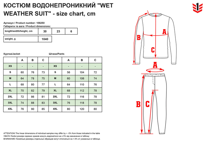 Костюм непромокаемый тактический MIL-TEC WET WEATHER SUIT 10625070 S Пиксель AT-DIGITAL (2000980221639) - изображение 12
