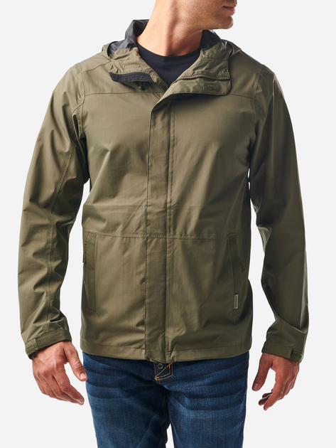 Тактична куртка 5.11 Tactical Exos Rain Shell 48370-186 M Ranger Green (2000980541621) - зображення 1