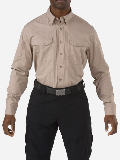 Тактична сорочка 5.11 Tactical Stryke Long Sleeve Shirt 72399-055 XS Khaki (2000980558209) - зображення 1