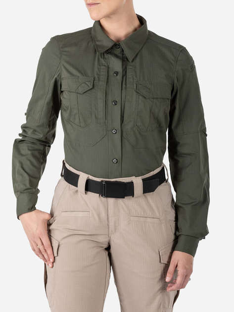 Тактична сорочка 5.11 Tactical Women’S Stryke Long Sleeve Shirt 62404-190 S Tdu Green (2000980564804) - зображення 1