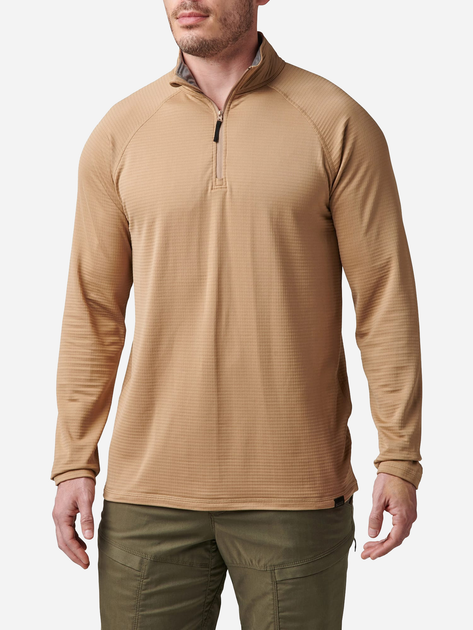 Тактичний лонгслів 5.11 Tactical Stratos 1/4 Zip 72235-120 2XL Coyote (2000980557851) - зображення 1