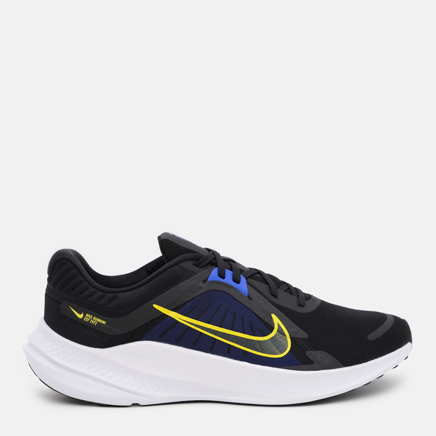 Акція на Чоловічі кросівки для бігу Nike Quest 5 DD0204-008 42.5 (9US) 27 см Black/High Voltage-Racer Blue-White від Rozetka