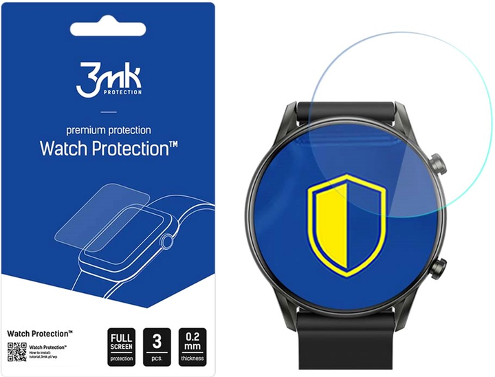 Захисна плівка 3MK ARC Watch для Haylou RT2 3 шт (5903108535977) - зображення 1