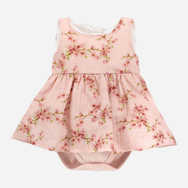 Боді-сукня Pinokio Summer Mood Bodysuit Dress 74-80 см Pink Flowers (5901033284311) - зображення 1