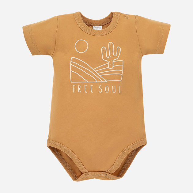 Body dla dziecka Pinokio Free Soul Shortsleeve Buttoned Bodysuit 74-76 cm Yellow (5901033284946) - obraz 1
