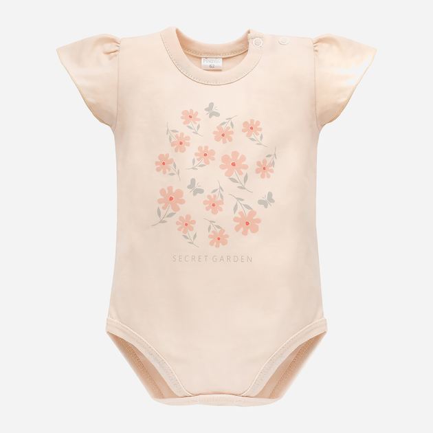 Боді для малюка Pinokio Summer Garden Bodysuit Shortsleeve 62 см Beige-Flowers (5901033300622) - зображення 1