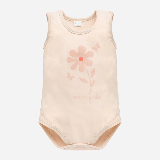 Body dla dziecka Pinokio Summer Garden Bodysuit Sleeveless 68-74 cm Beige-Flower (5901033300813) - obraz 1