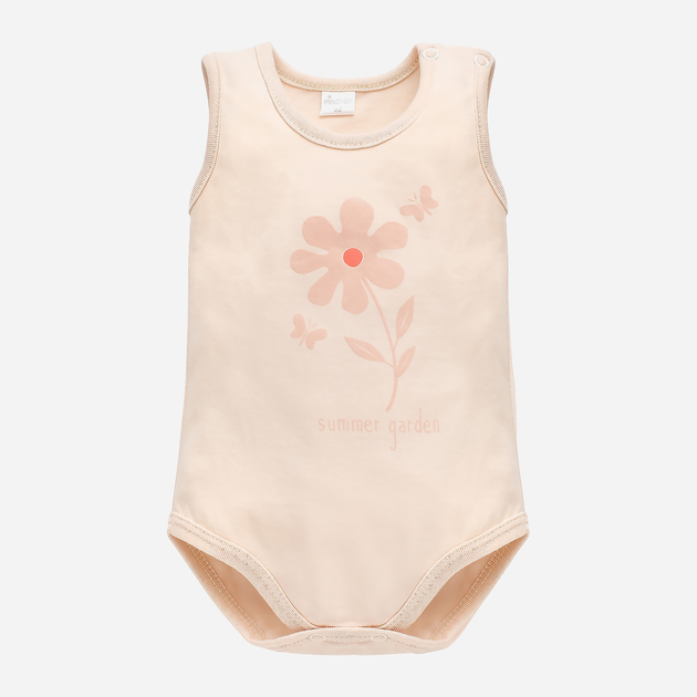 Body dla dziecka Pinokio Summer Garden Bodysuit Sleeveless 80 cm Beige-Flower (5901033300837) - obraz 1