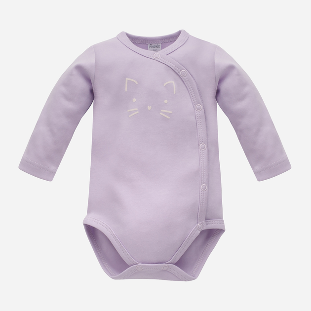 Боді для малюка Pinokio Lilian Bodysuit Buttoned Longsleeve 56 см Violet (5901033305528) - зображення 1