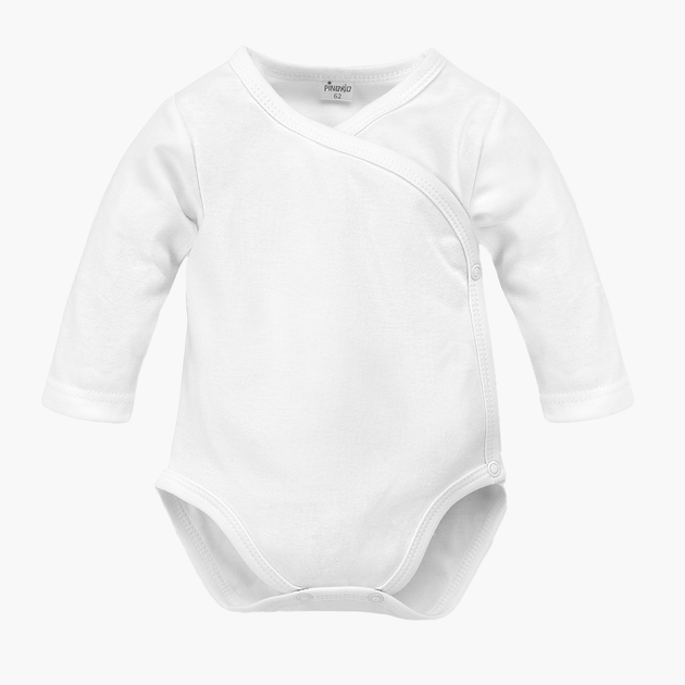 Боді для малюка Pinokio Lovely Day White Wrapped Body LS 68-74 см White (5901033312045) - зображення 1