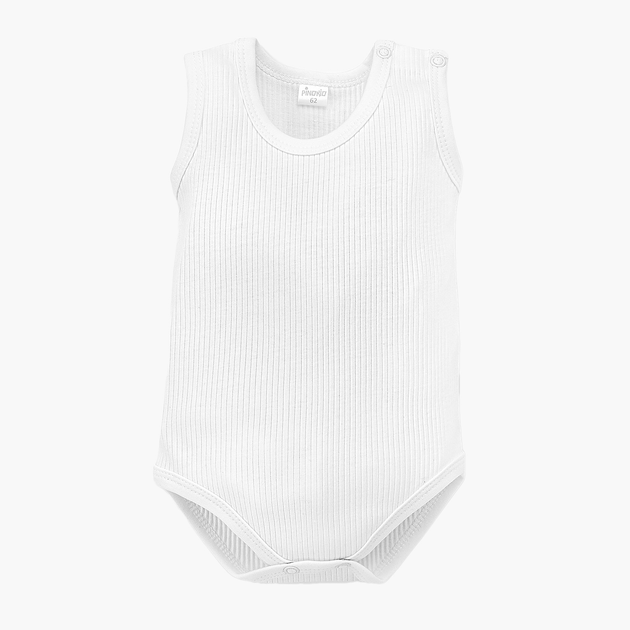 Боді для малюка Pinokio Lovely Day White Body Sleeveless 86 см White Stripe (5901033312489) - зображення 1