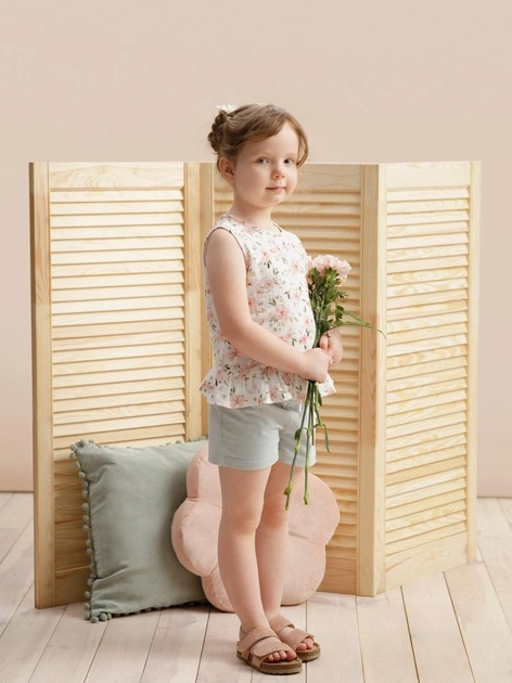 Дитяча майка для дівчинки Pinokio Summer Garden Vest 80 см Ecru (5901033300486) - зображення 2