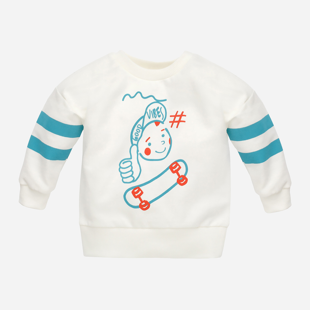 Bluza bez kaptura chłopięca Pinokio Orange Flip Sweatshirt 122-124 cm Ecru (5901033307133) - obraz 1