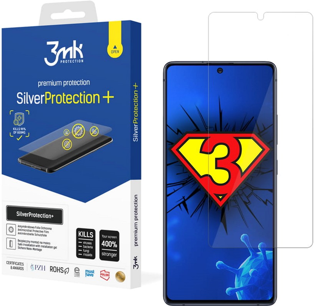 Захисна плівка 3MK SilverProtection+ для Samsung Galaxy S10 Lite антибактеріальна (5903108302692) - зображення 1