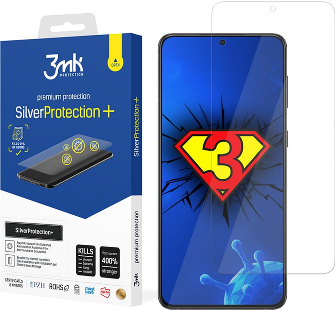 Захисна плівка 3MK SilverProtection+ для Samsung Galaxy S21 антибактеріальна (5903108340410) - зображення 1