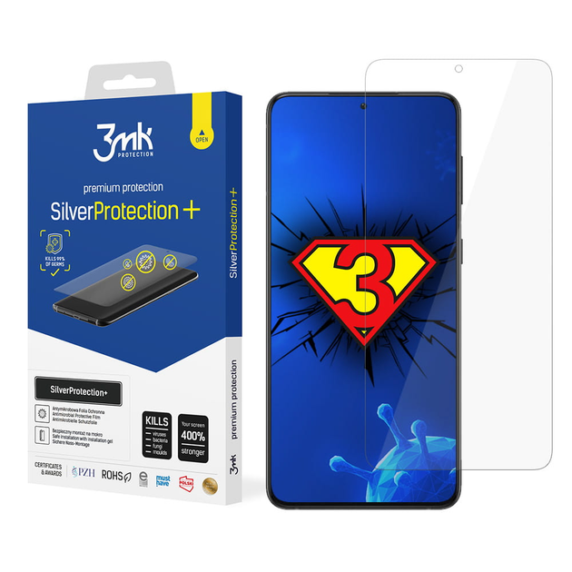 Folia ochronna 3MK SilverProtection+ do Samsung Galaxy S21 Ultra antymikrobowa (5903108340977) - obraz 6
